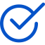 Icono de check color azul