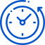 Icono de un reloj azul